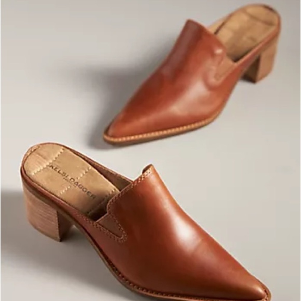 Kelsi Dagger Brooklyn Women's Brown cognac Leather Mules